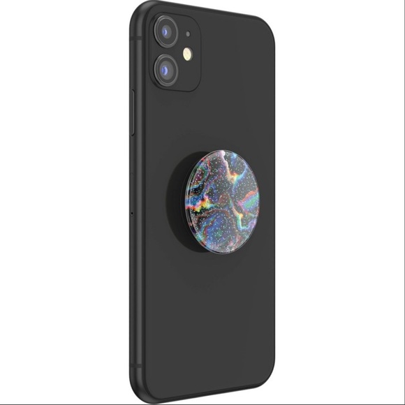 POPSOCKET Universal Galaxy Glitter Rainbow Void PopGrip Phone Stand - Picture 5 of 15